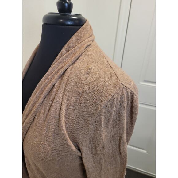 Old Navy Soft Camel Open Front Long Cardigan Sweater Size S GUC - Picture 5 of 11